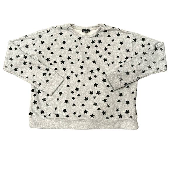 Lea & Viola women's Star Sweatshirt Gray Black Size L - Picture 1 of 7